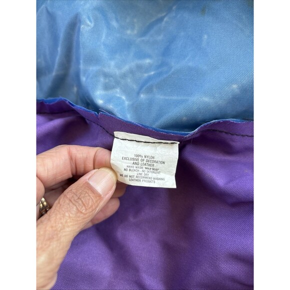 Vintage LL Bean Fanny Pack Waist Hip Belt Sling Bag 90s 1990s Purple Blue Black - Picture 5 of 12